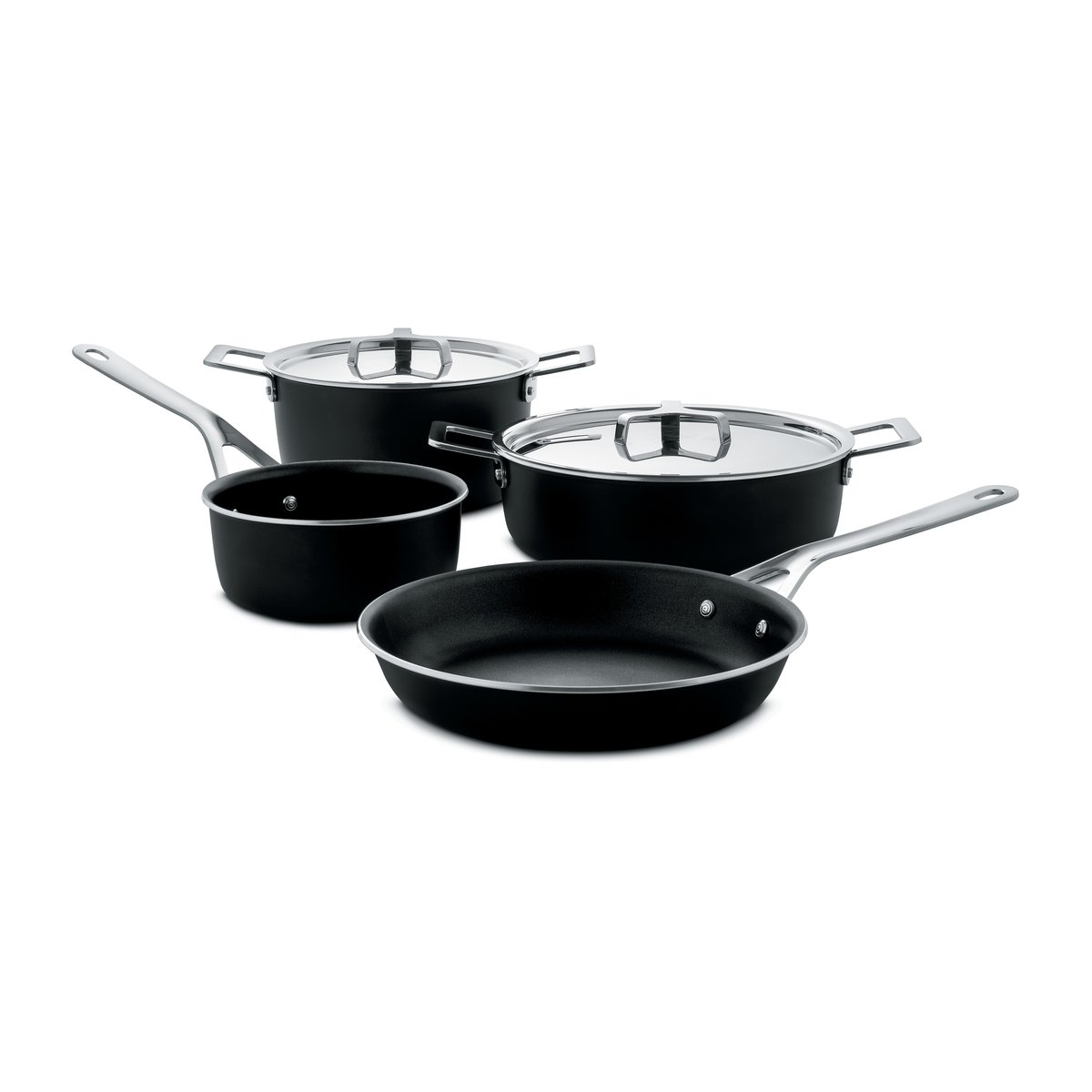 Alessi Pots&Pans patasetti 6 osaa Musta