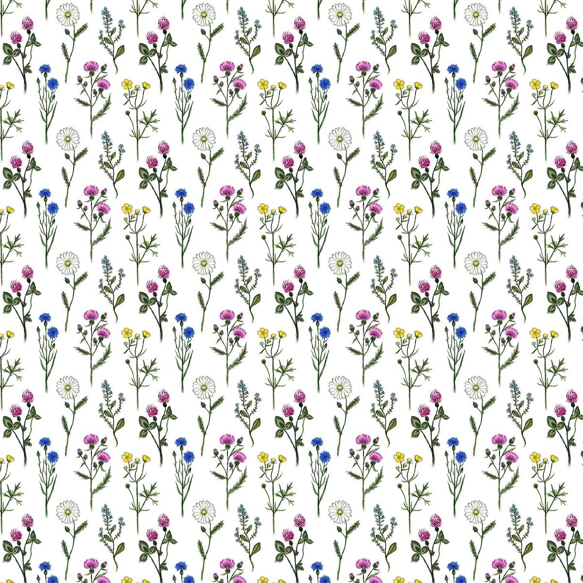 Arvidssons Textil Midsommar kangas Multi