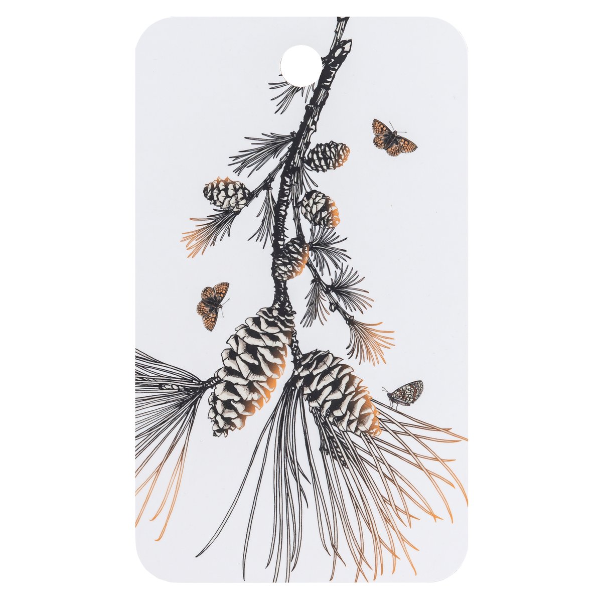 Åry Home Pine Cone -leikkuulauta 20×34 cm Cotton white