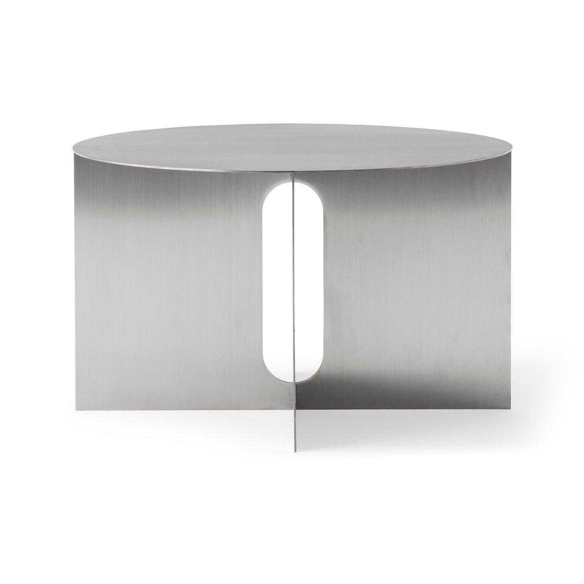 Audo Copenhagen Androgyne sivupöytä Ø63 cm Brushed steel