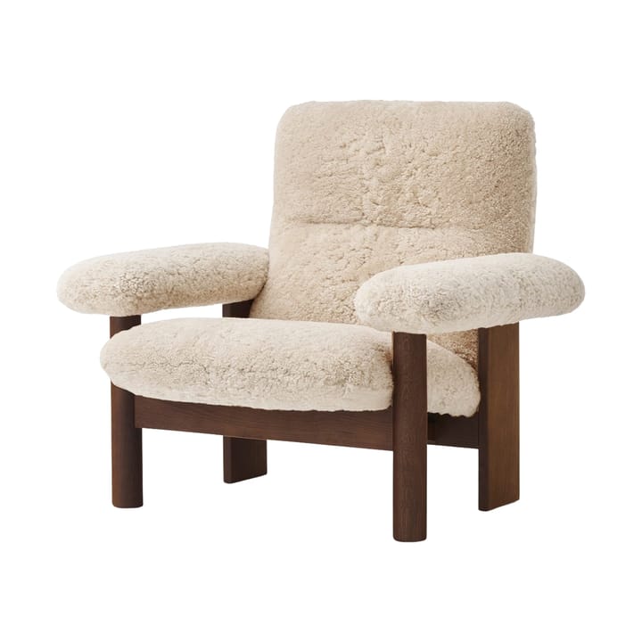 Brasilia nojatuoli - Dark oak-Nature sheepskin curly - Audo Copenhagen