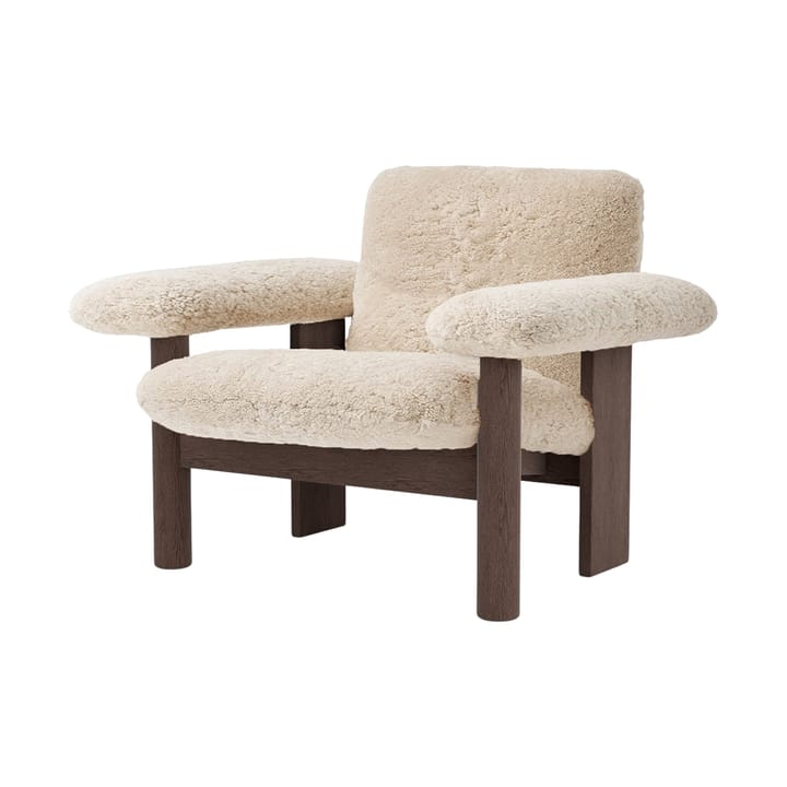 Brasilia nojatuoli low back - Dark oak-Nature sheepskin curly - Audo Copenhagen