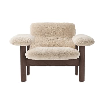 Brasilia nojatuoli low back - Dark oak-Nature sheepskin curly - Audo Copenhagen