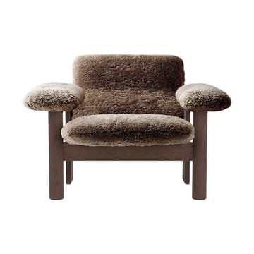 Brasilia nojatuoli low back - Dark oak-Sahara sheepskin curly - Audo Copenhagen