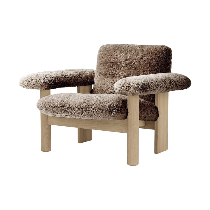 Brasilia nojatuoli low back - Natural oak-Sahara sheepskin curly - Audo Copenhagen