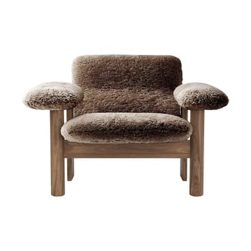 Brasilia nojatuoli low back - Walnut-Sahara sheepskin curly - Audo Copenhagen