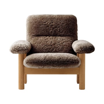 Brasilia nojatuoli - Natural oak-Sahara sheepskin curly - Audo Copenhagen