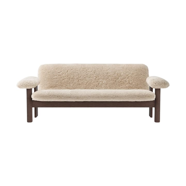 Brasilia sohva 2-istuttava, Dark oak-Nature sheepskin curly Audo Copenhagen