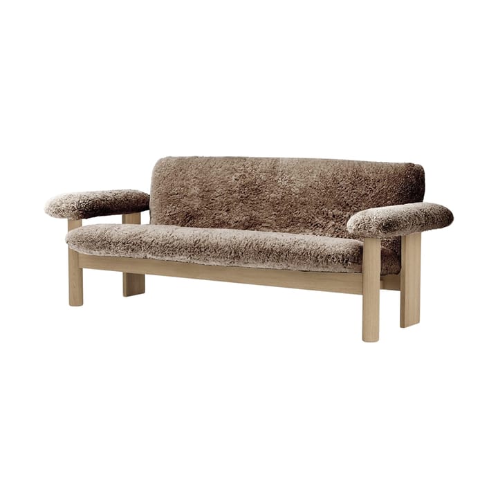 Brasilia sohva 2-istuttava, Natural oak-Sahara sheepskin curly Audo Copenhagen