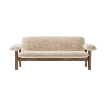 Brasilia sohva 2-istuttava - Walnut-Nature sheepskin curly - Audo Copenhagen