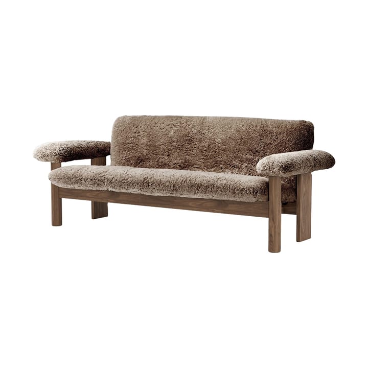 Brasilia sohva 2-istuttava, Walnut-Sahara sheepskin curly Audo Copenhagen