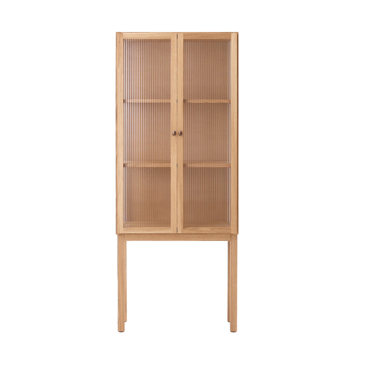 Audo Copenhagen Curiosity kaappi lasiovilla 168 cm Oak