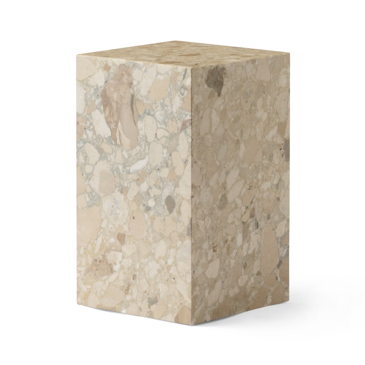 Audo Copenhagen Plinth tall -sivupöytä 30 x 30 x 51 cm Kunis Breccia