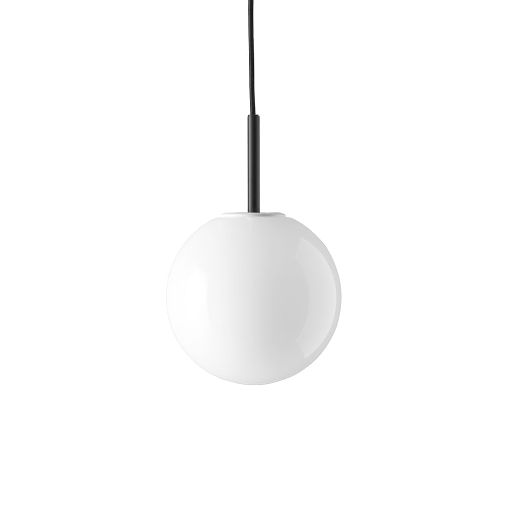 Audo Copenhagen TR Bulb -riippuvalaisin Opal shiny musta kiinnike