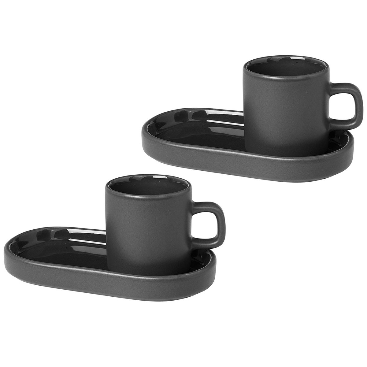 blomus Pilar-espressokuppi ja lautanen 2-pack Agave green