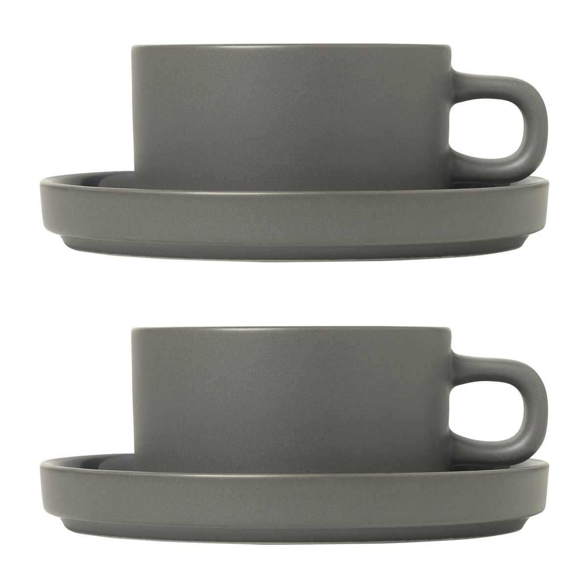 blomus Pilar-muki ja lautanen 2-pack Pewter