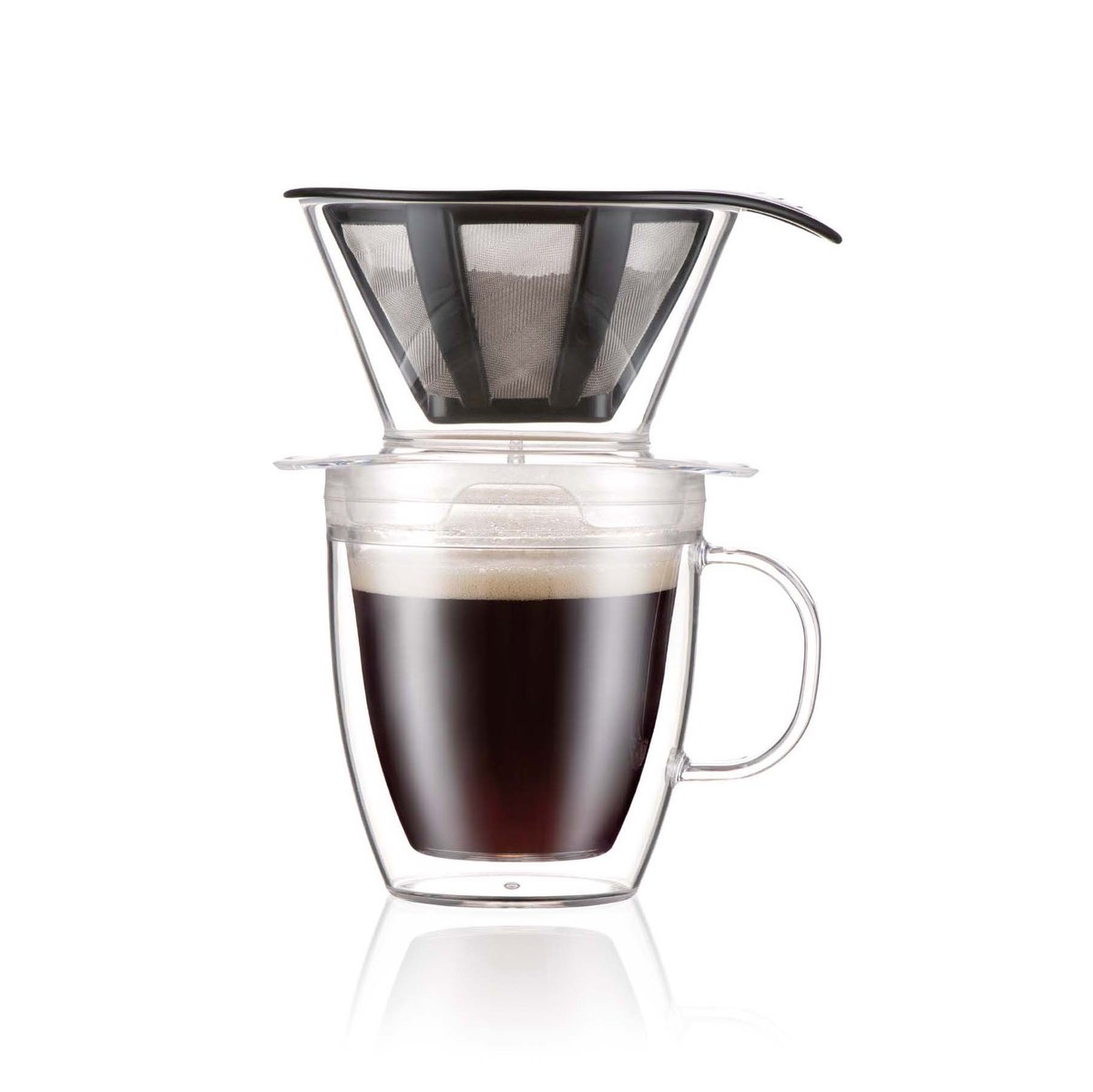 Bodum Pour Over kahvikannu suodattimella 35 cl Läpinäkyvä