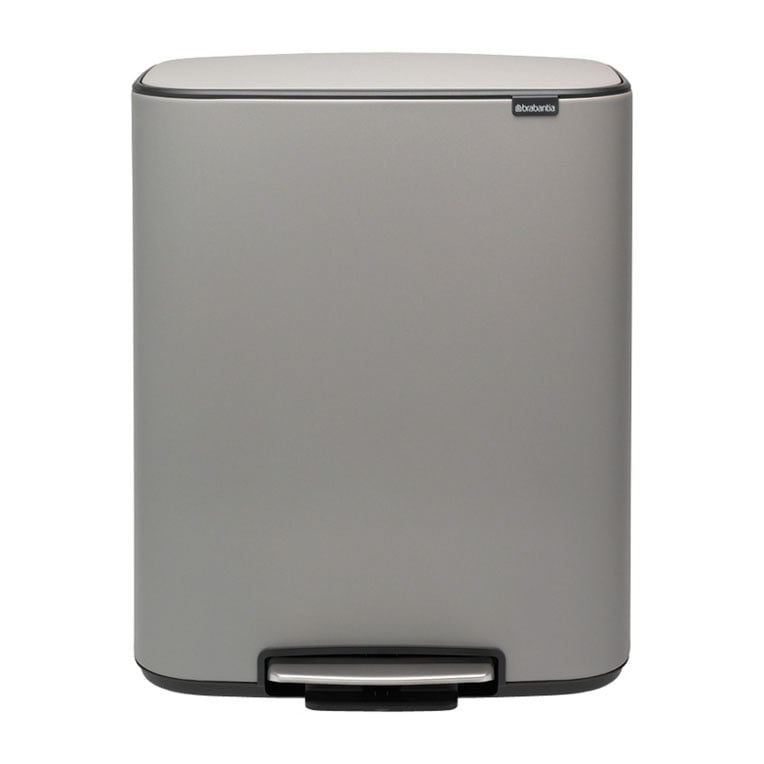 Brabantia Bo bin poljinroskis 2×30 L Mineral concrete grey