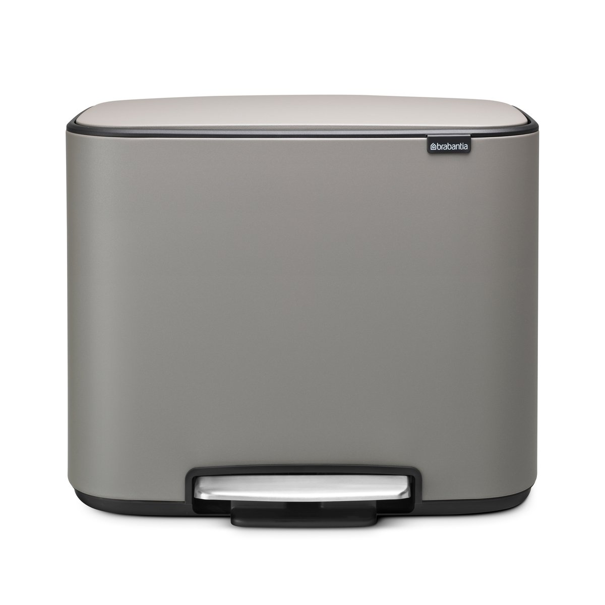 Brabantia Bo poljinroskasäiliö 11 + 23 l mineral concrete grey