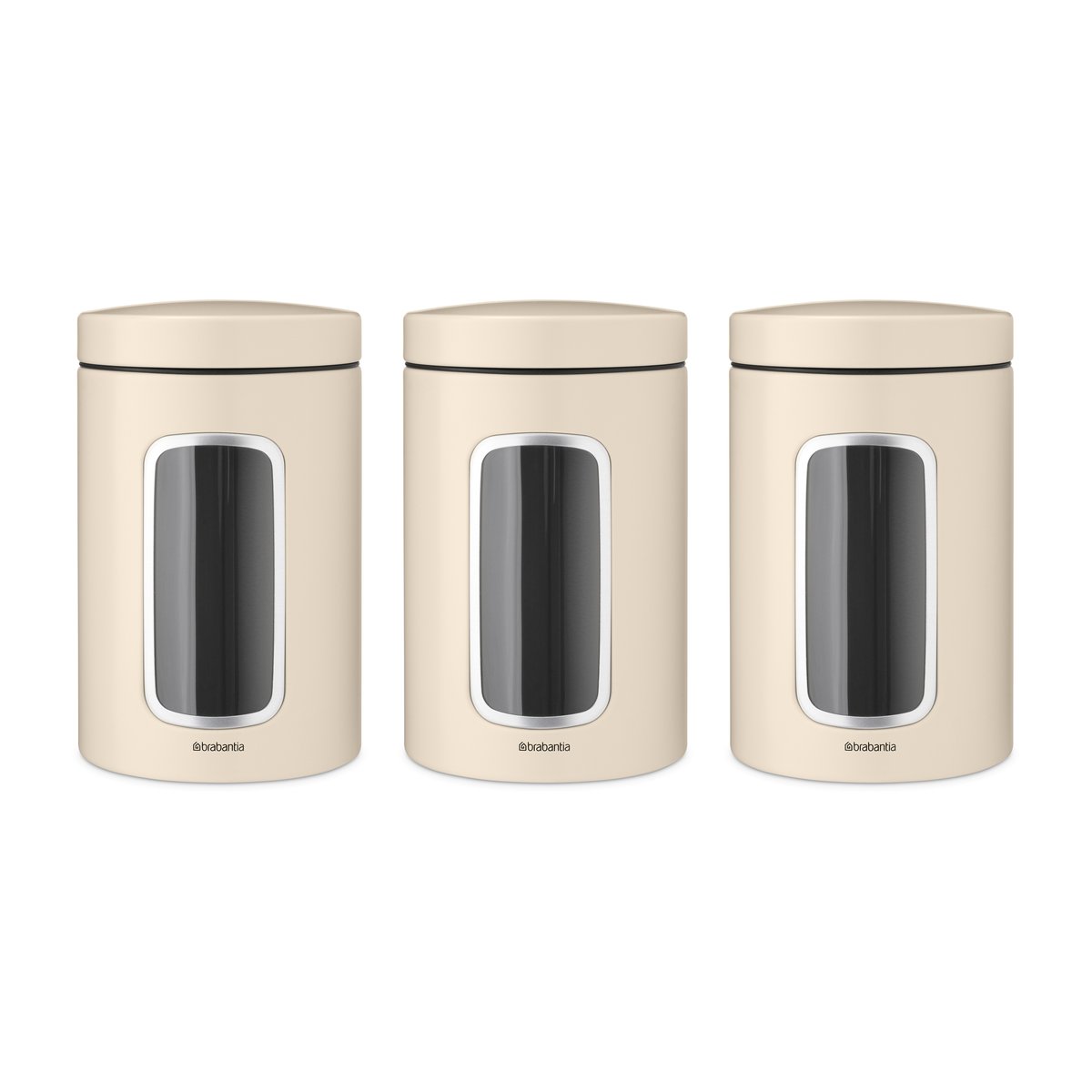 Brabantia Brabantia säilytyspurkki 1,4 litraa 3-pakkaus Soft beige