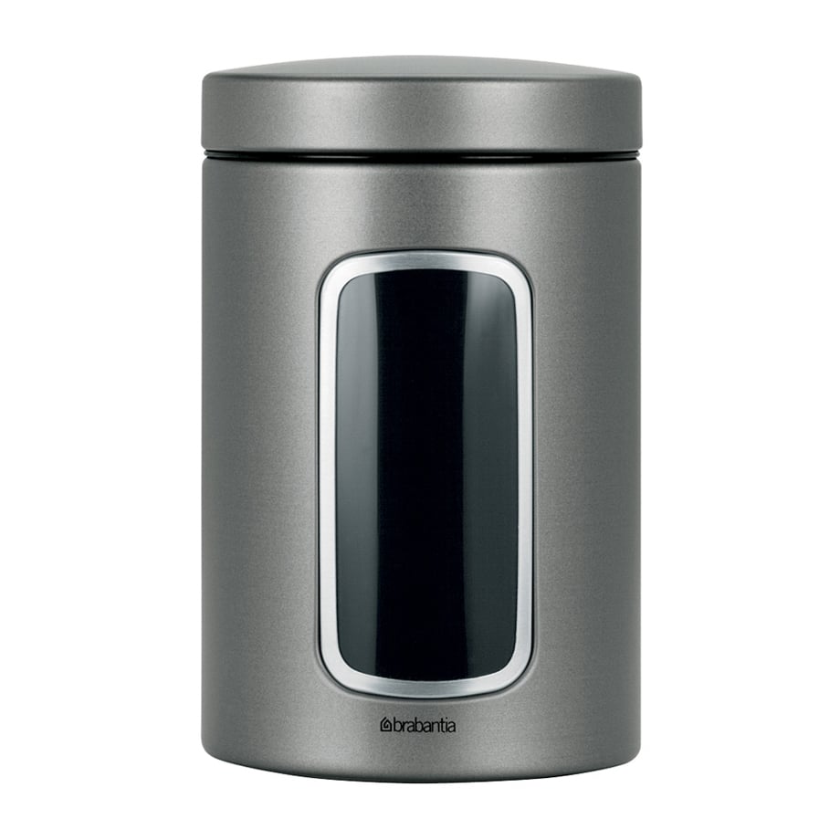 Brabantia Brabantia säilytyspurkki ikkunalla 1,4 l Platinum