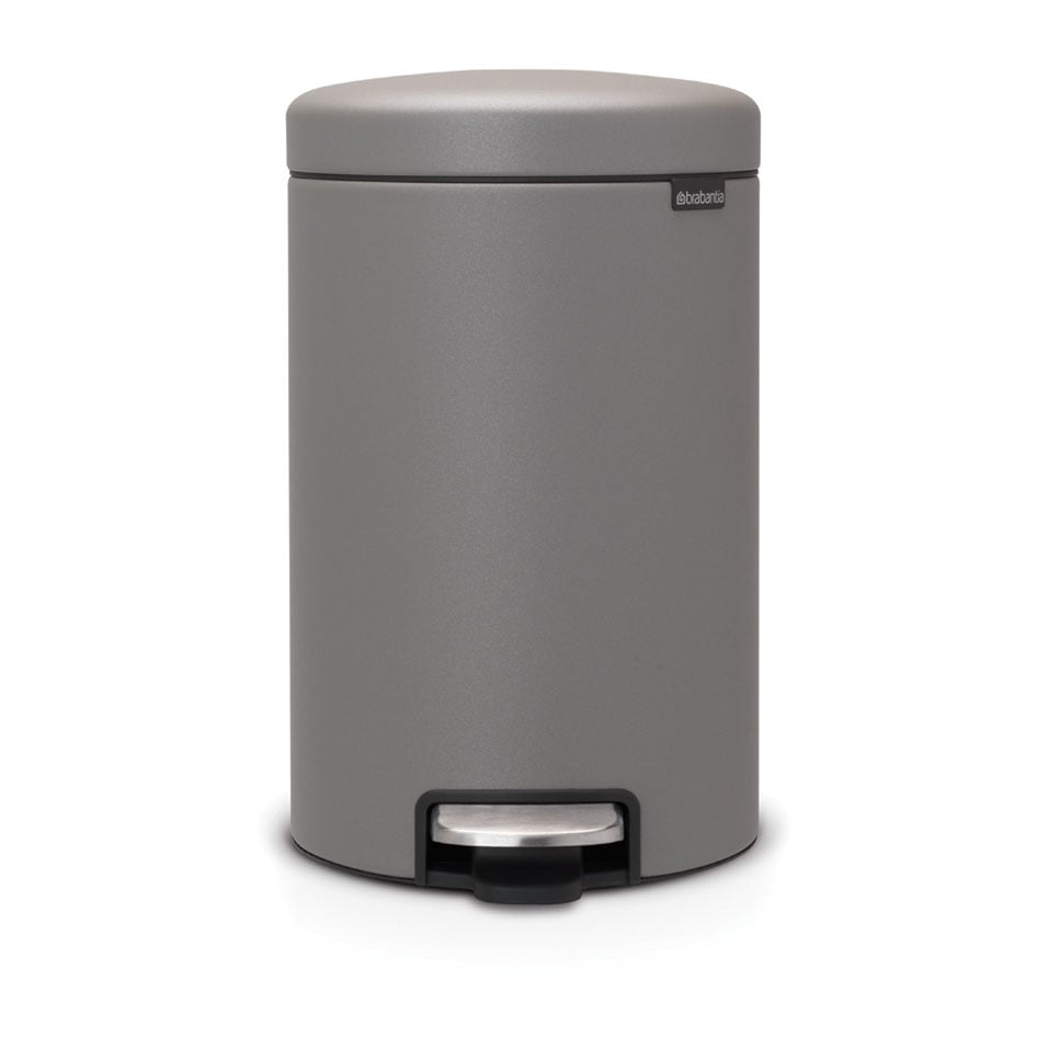 Brabantia New Icon poljinroskis 12 litraa Mineral concrete grey