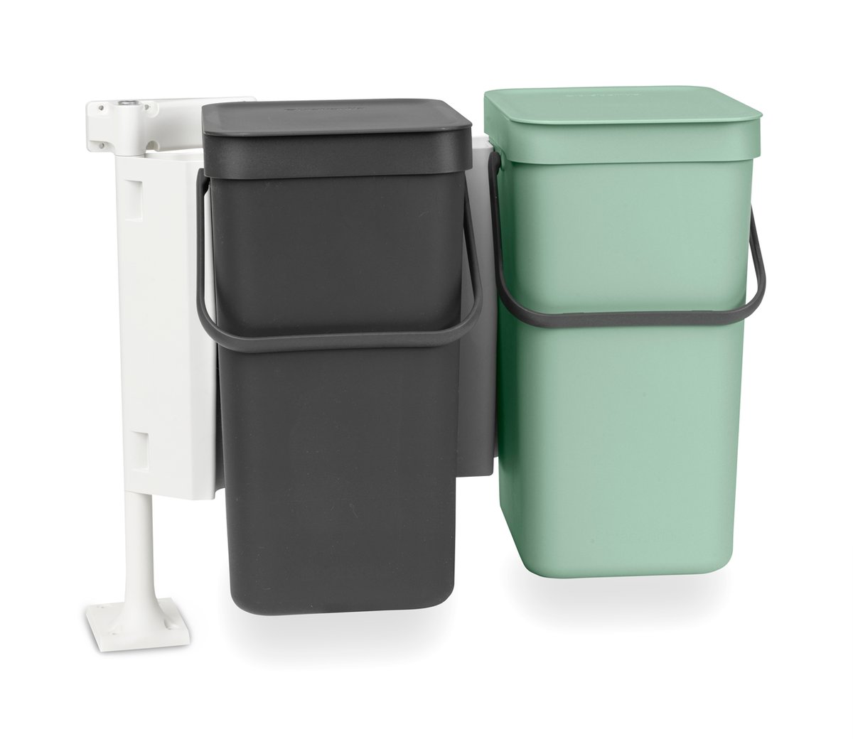 Brabantia Upotettava järjestelmä Sort & Go 2x12L Tummanharmaa & jade green