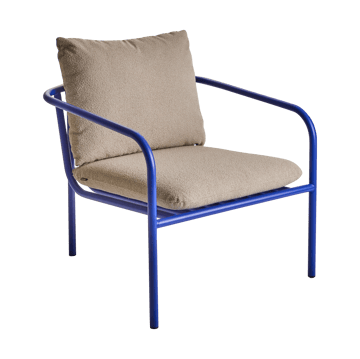 Bendt lounge-nojatuoli - Teddy beige-indigo blue - Brafab