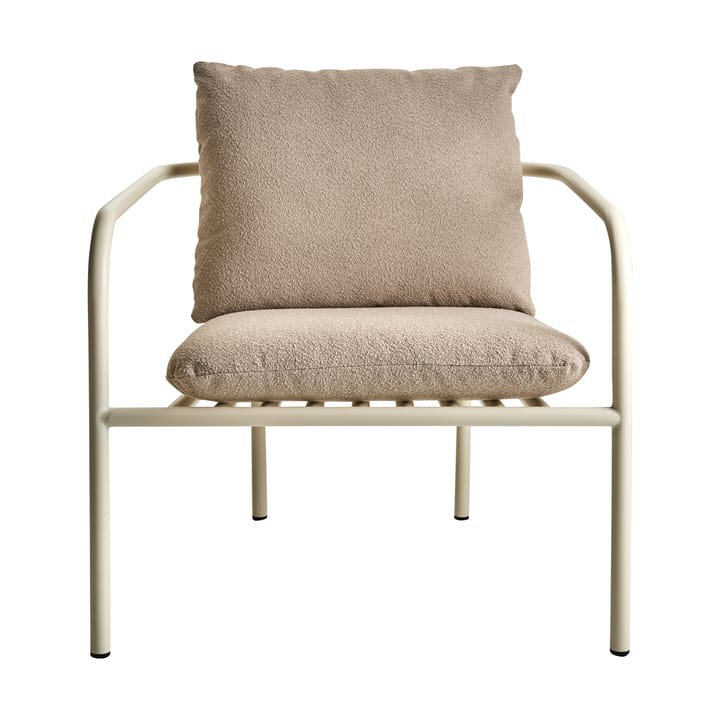 Bendt lounge-nojatuoli, Teddy beige-pearl white Brafab