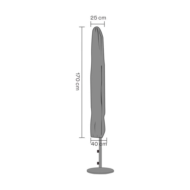 Brafab kalustesuoja aurinkovarjo, Musta 170 cm Brafab