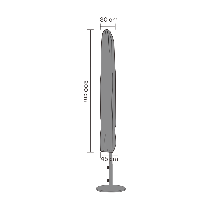 Brafab kalustesuoja aurinkovarjo, Musta 200 cm Brafab