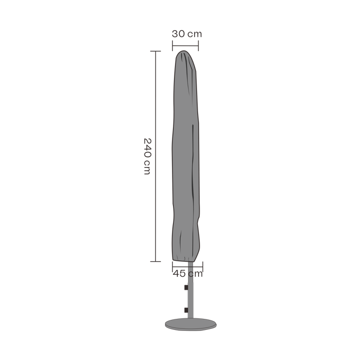 Brafab kalustesuoja aurinkovarjo - Musta 240 cm - Brafab