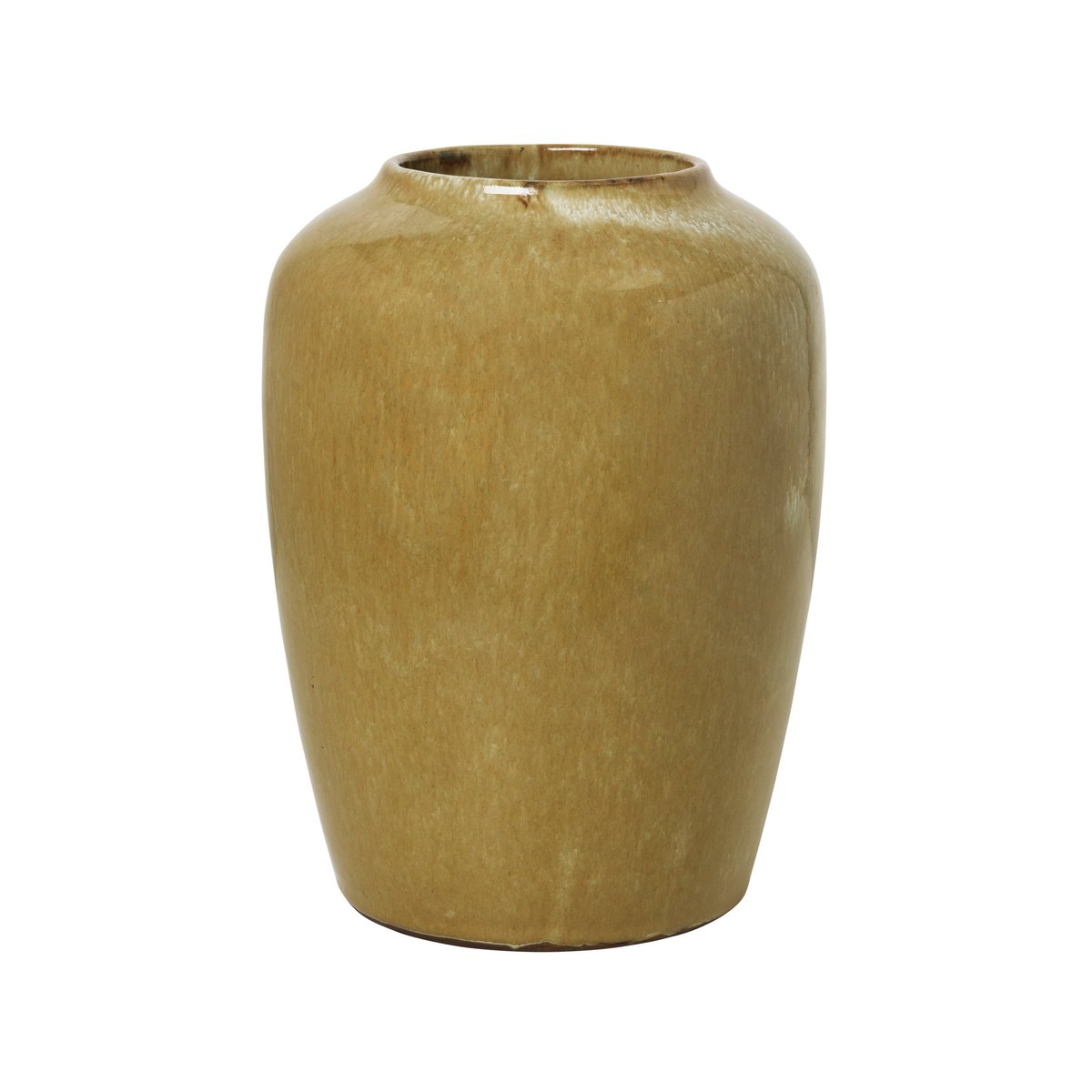 Broste Copenhagen Cph Curve -keramiikkamaljakko 24,5 cm Dark yellow