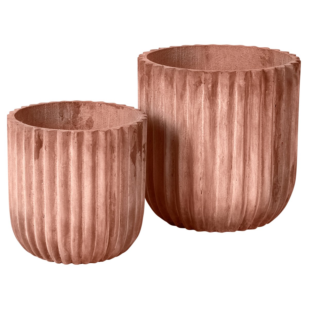 Broste Copenhagen Fiber ruukku 2-pakkaus Terracotta