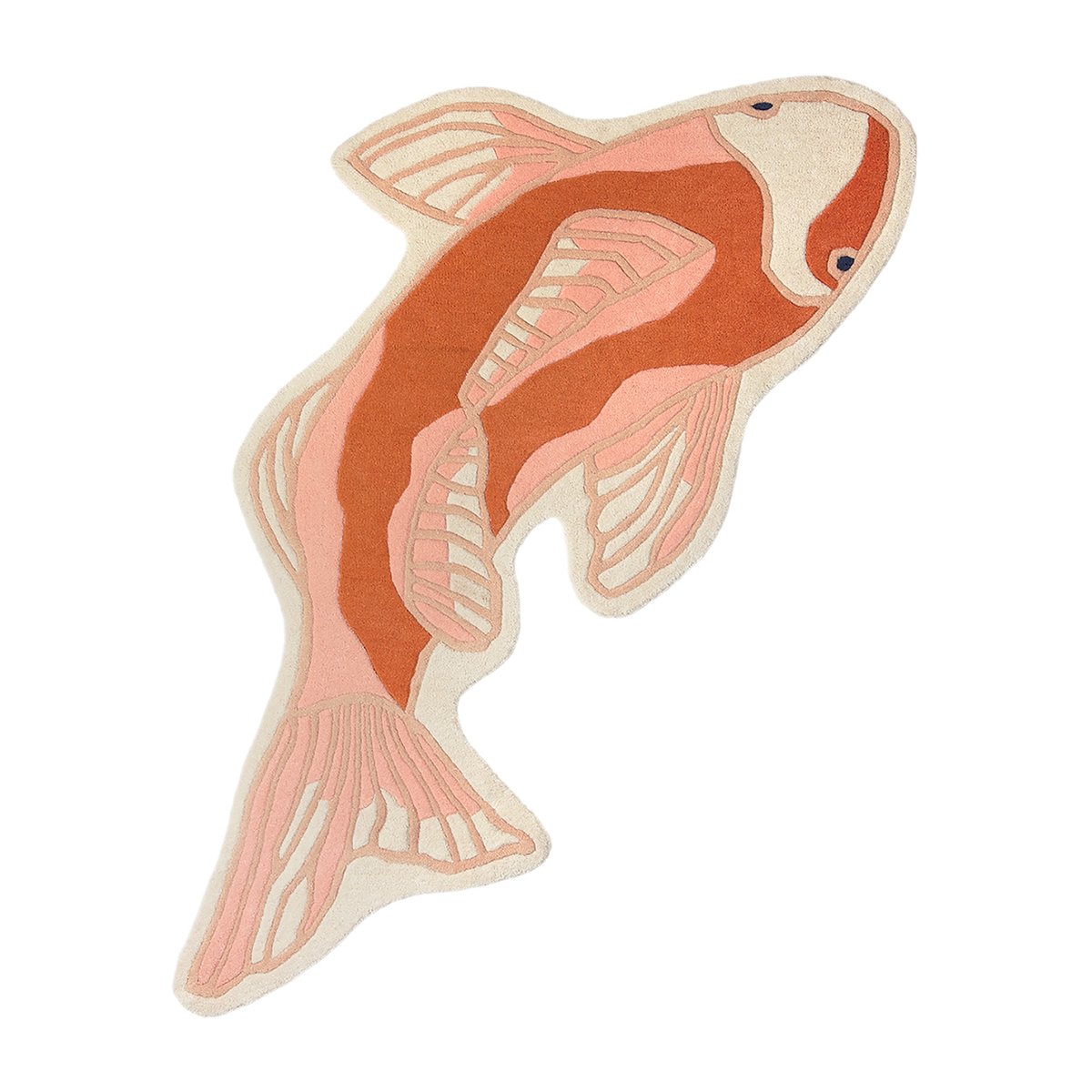 Broste Copenhagen Koi matto 97 x 120 cm Pumpkin orange