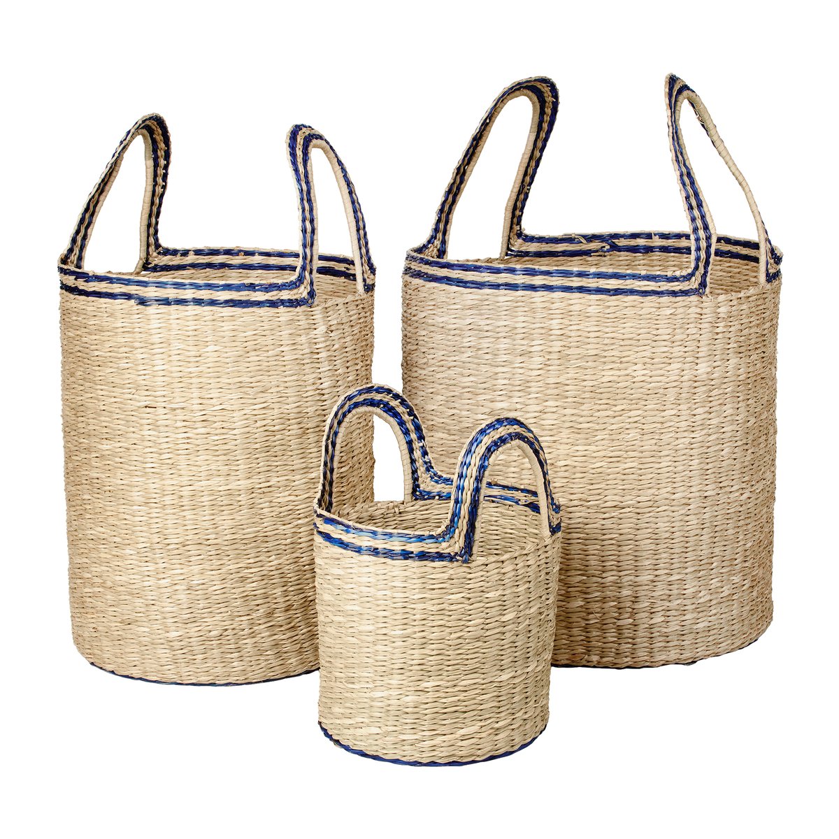 Broste Copenhagen Lykke kori 3 osaa Natural-blue