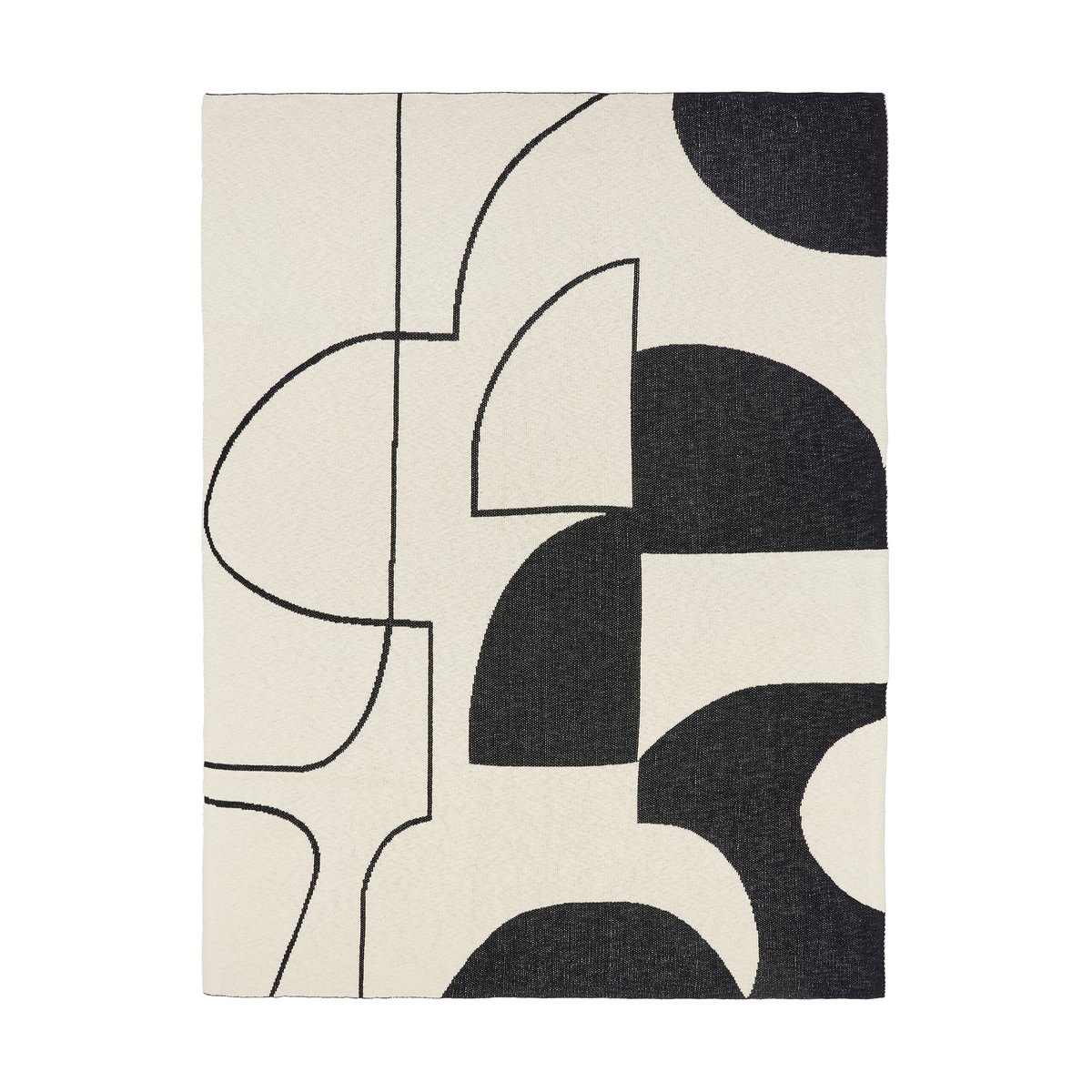 Broste Copenhagen Maren huopa 130×180 cm Black-off white