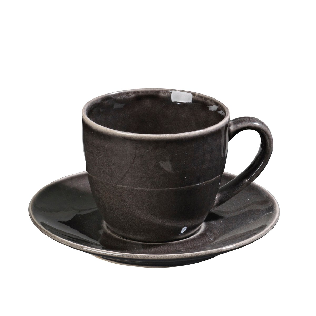 Broste Copenhagen Nordic Coal kuppi ja aluslautanen 8,8 cm