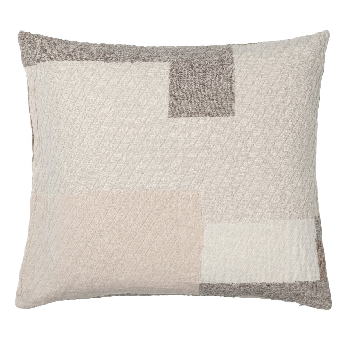 Broste Copenhagen Patch tyynynpäällinen 60×60 cm Beige-ruskea