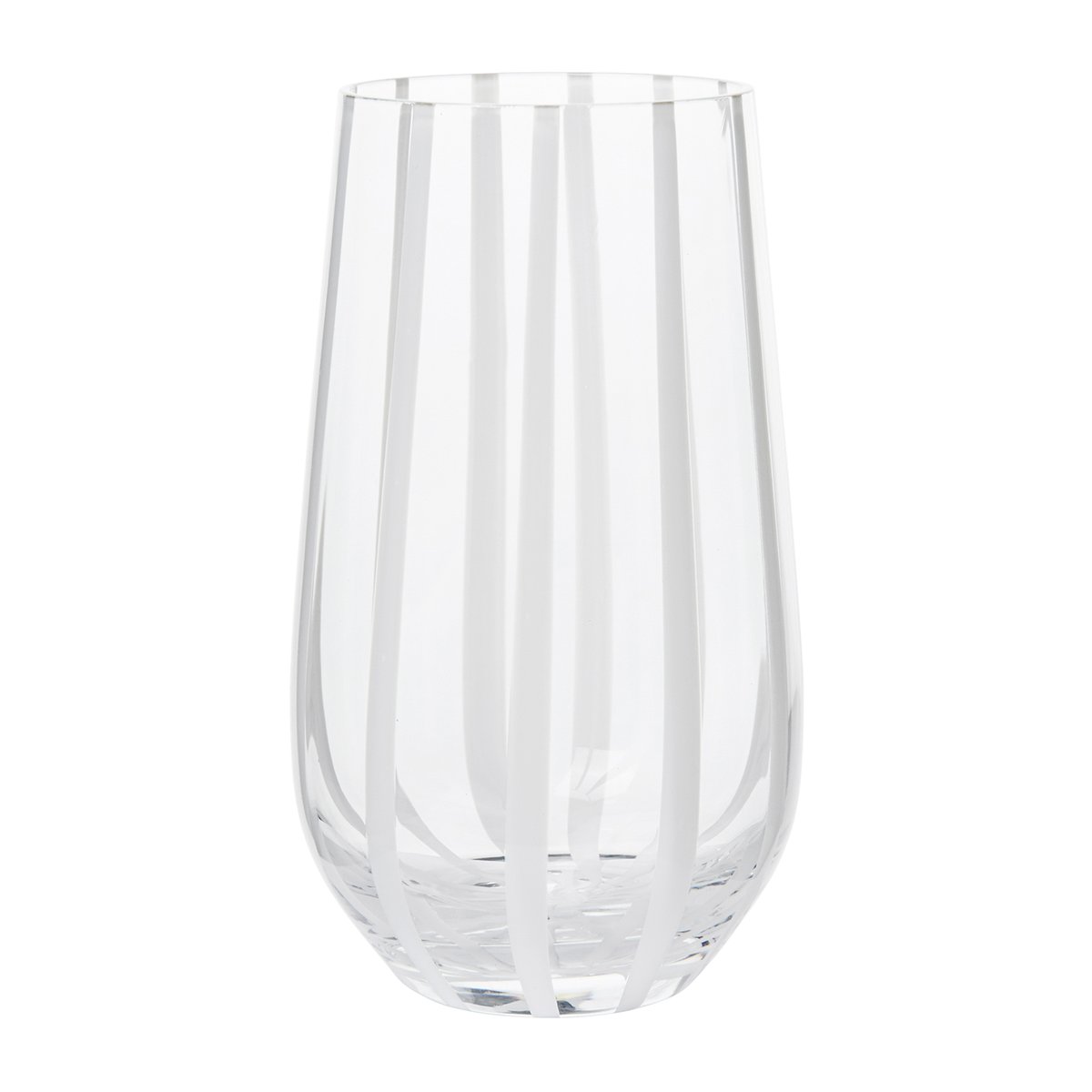 Broste Copenhagen Stripe juomalasi 55 cl Clear-white stripes