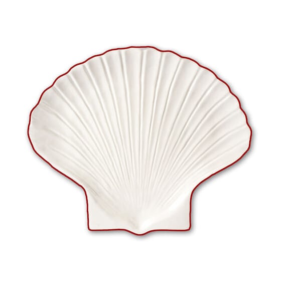 Shell Line asetti S 13x16 cm - Valko-punainen - Byon