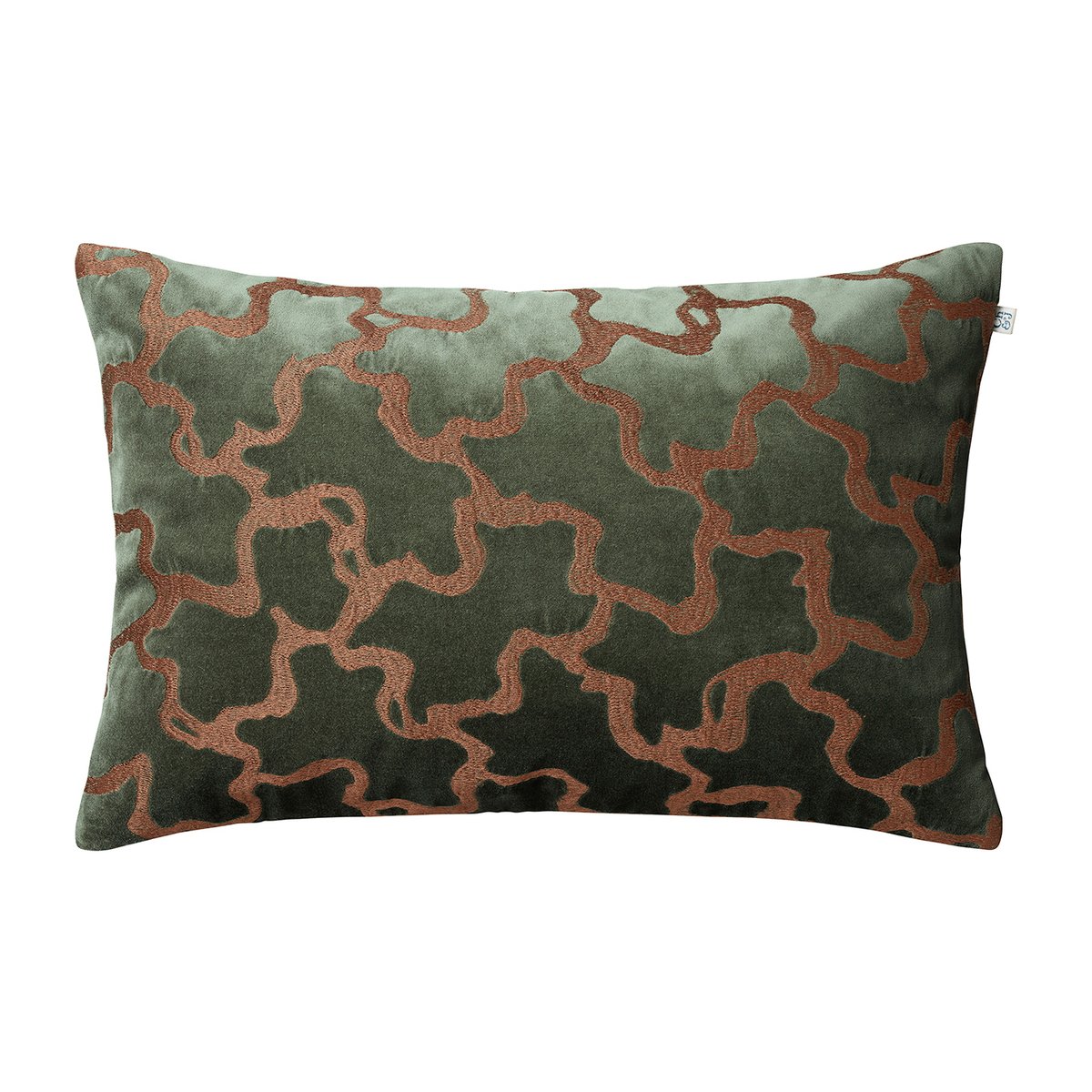 Chhatwal & Jonsson Chand tyynyliina 40×60 cm Forest green-cognac