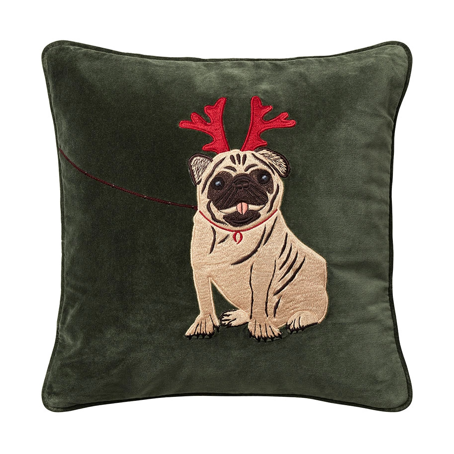 Chhatwal & Jonsson Holiday Dog tyynynpäällinen 50 x 50 cm Forest green