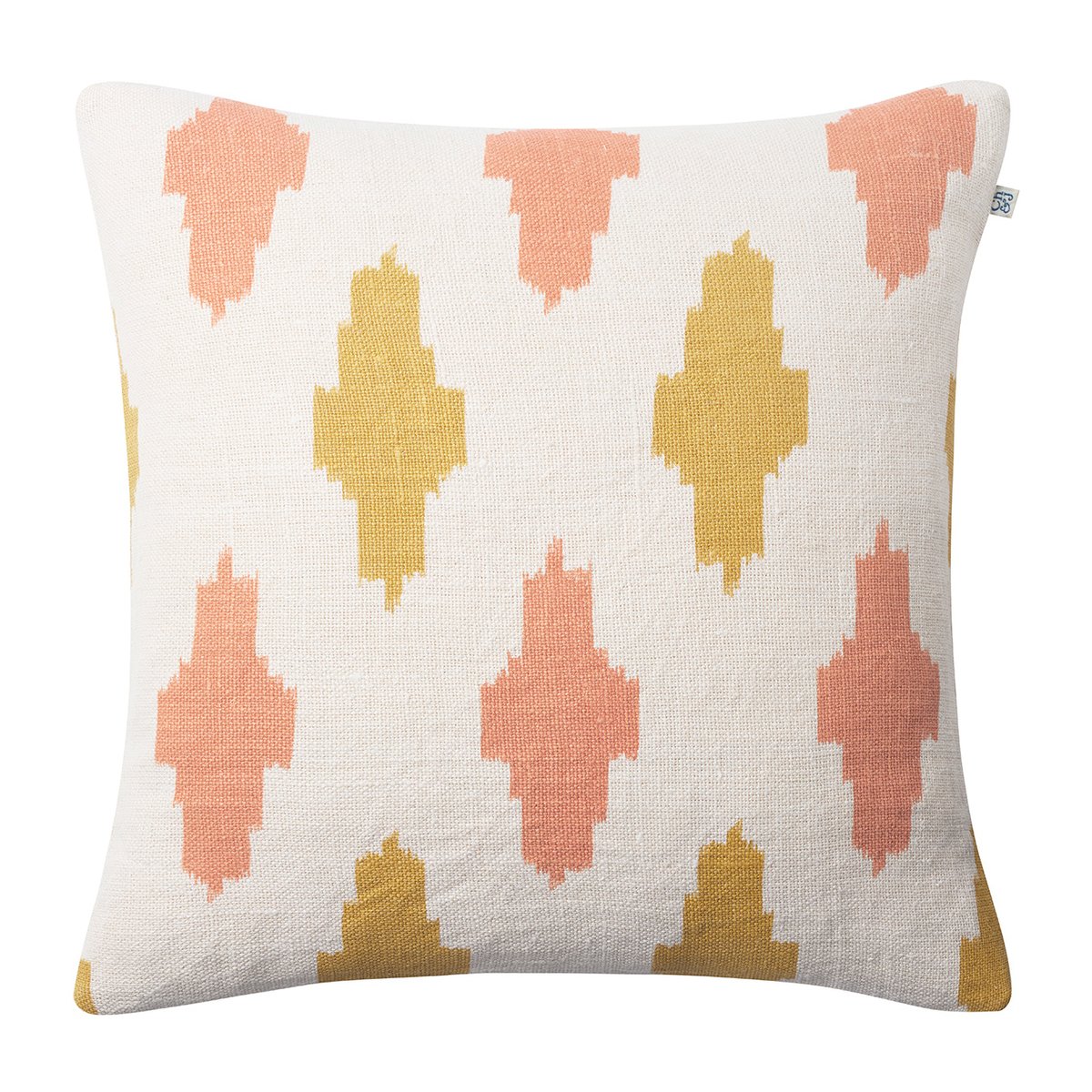 Chhatwal & Jonsson Ikat Agra -tyynynpäällinen 50 x 50 cm Rose-spicy yellow