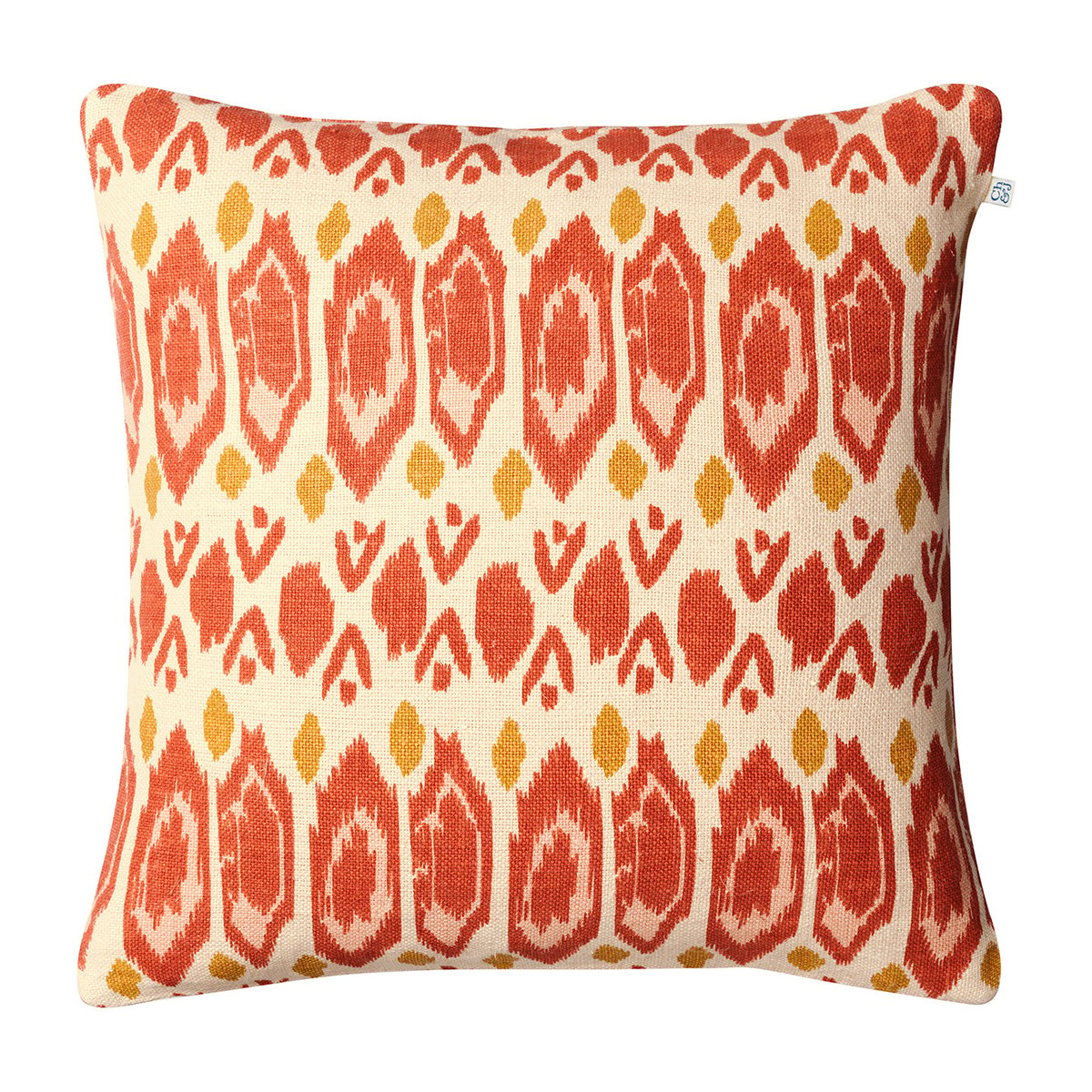 Chhatwal & Jonsson Ikat Bombay -tyynynpäällinen 50×50 cm Apricot orange-rose-yellow