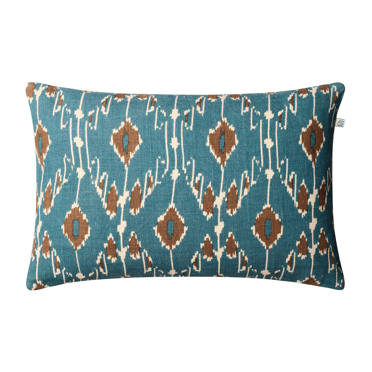 Chhatwal & Jonsson Ikat Goa -tyynynpäällinen 60×40 cm Heaven blue-taupe