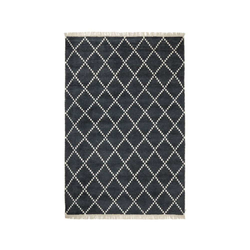 Chhatwal & Jonsson Kochi matto Black/offwhite bambu/silkki 230 x 320 cm