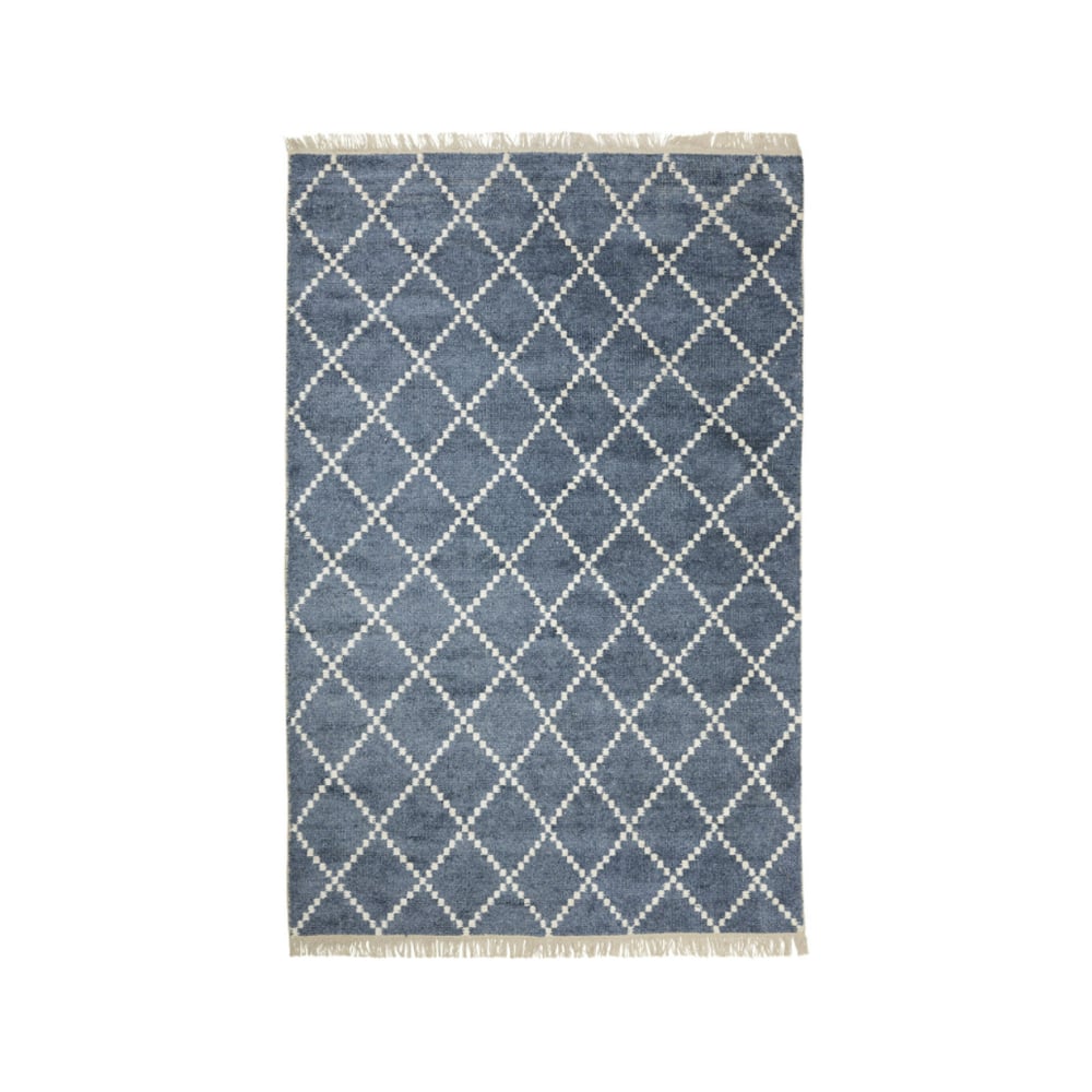 Chhatwal & Jonsson Kochi matto Blue melange/offwhite bambu/silkki 230 x 320 cm