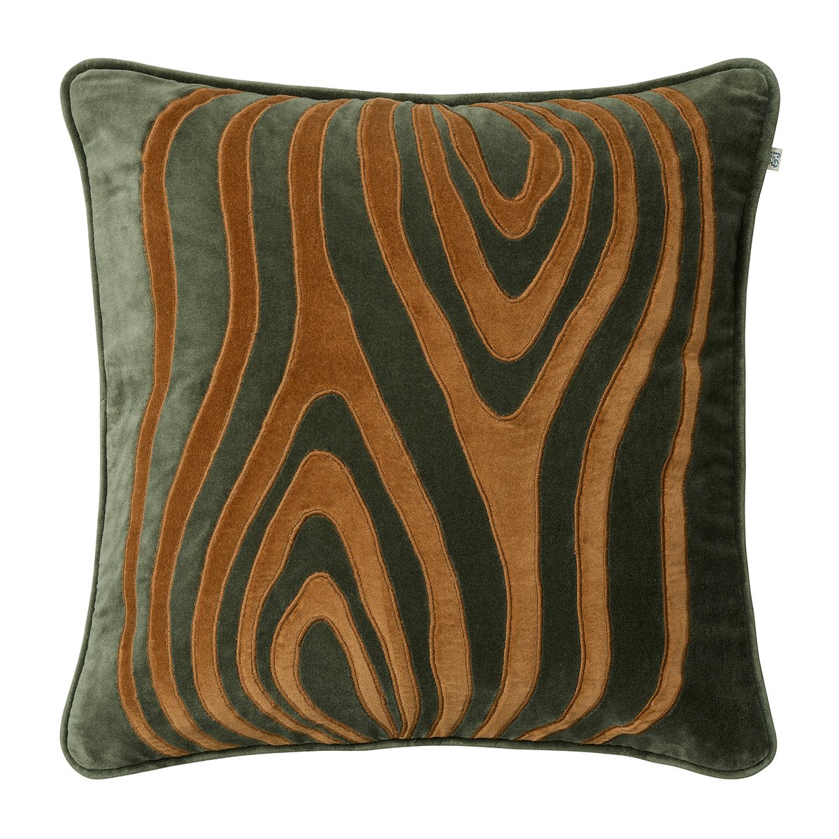 Chhatwal & Jonsson Mita tyynynpäällinen 50×50 cm Forest green-cognac