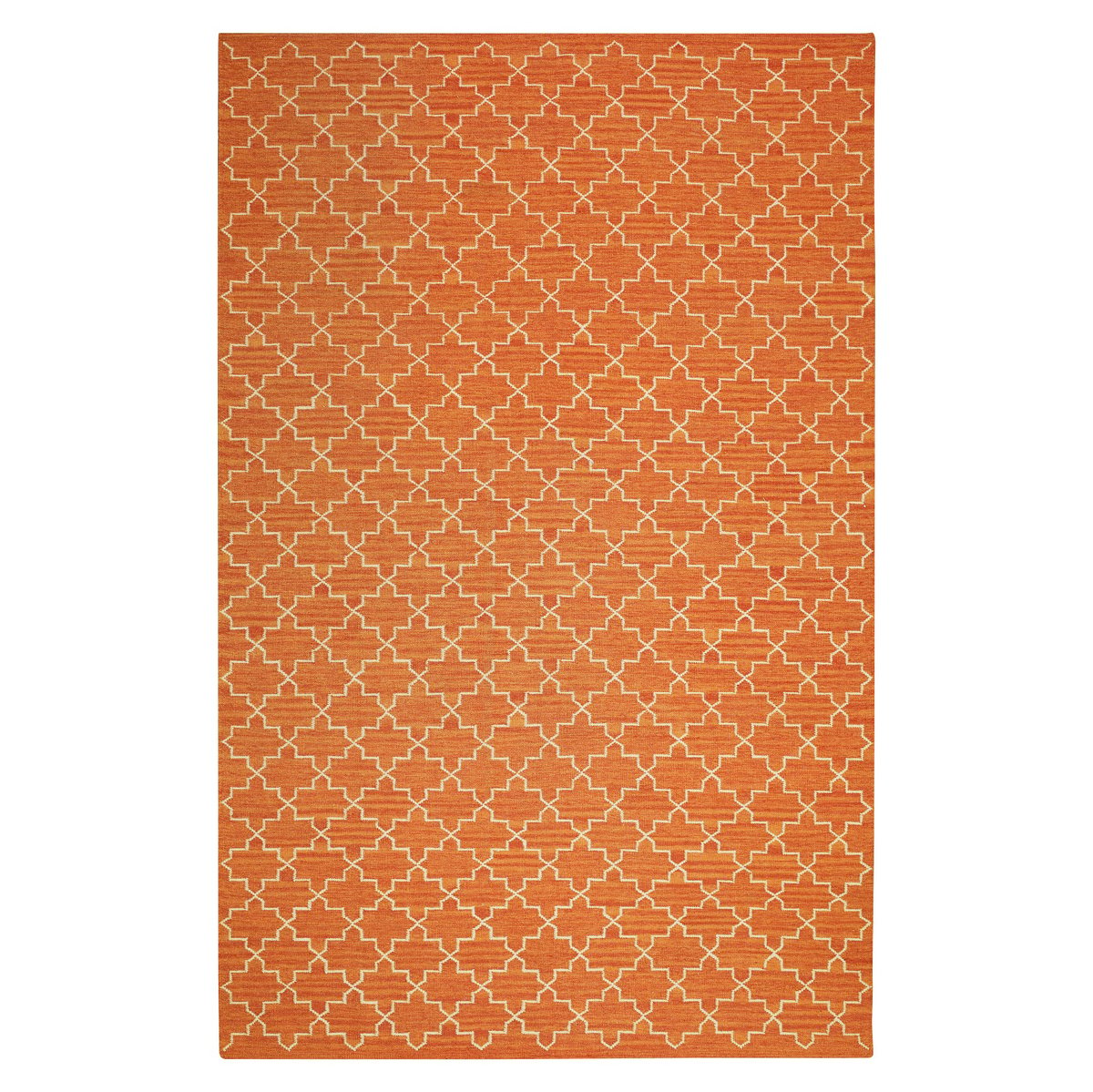Chhatwal & Jonsson New Geometric -matto 180×272 cm Oranssin sekoitus-luonnonvalkoinen